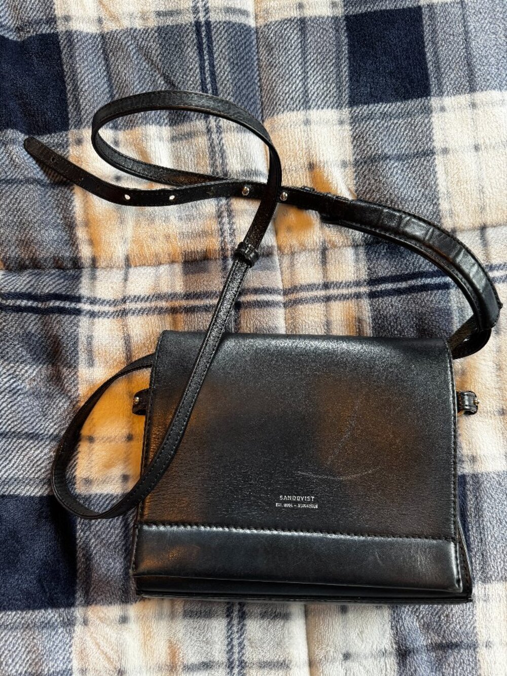 USED Sandqvist Elsa Crossbody Purse Shell 100% Cow Leather